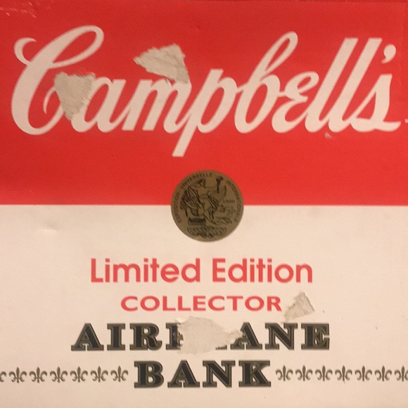 1992 LIMITED EDITION Campbells Soup Die-cast Vintage Airplane Bank - Picture 7 of 10